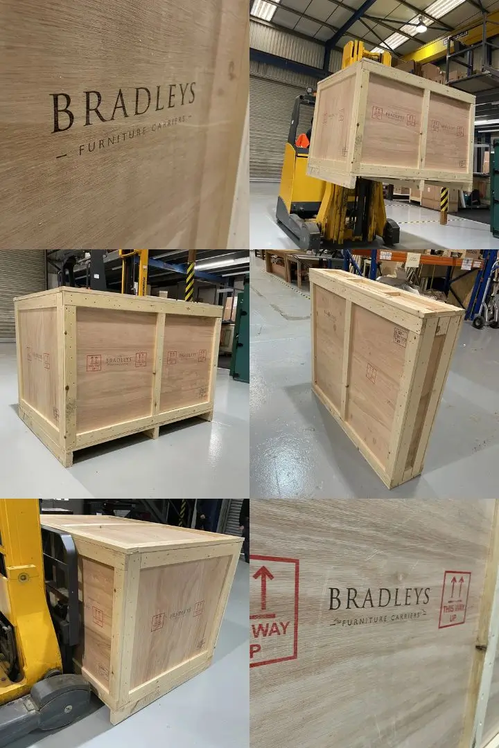 Bespoke crate in the warehouse